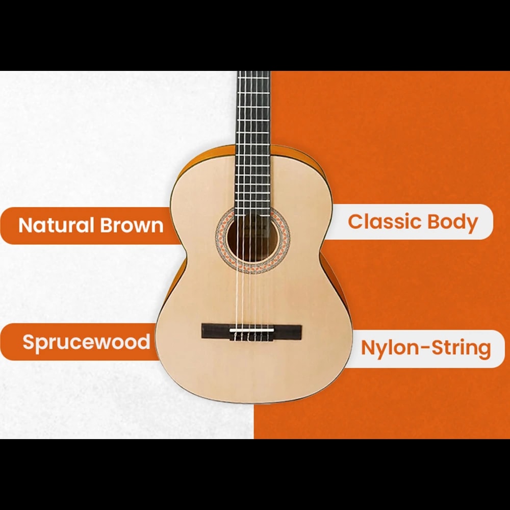 Kadence KC41-NA 39" Classical Acoustic Guitar, view 3 of 6
