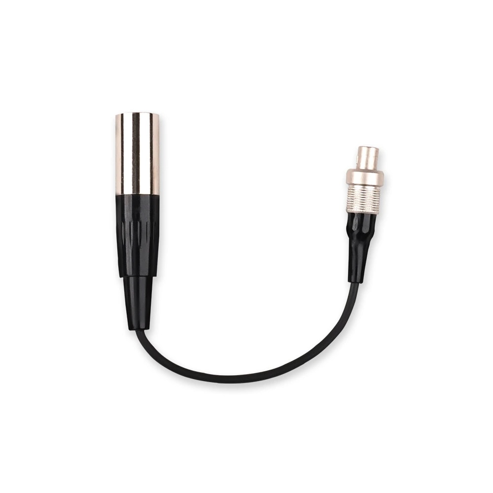 Kadence KCLEMO-M3P 3-Pin LEMO Male to 4-Pin Mini XLR Male Adapter Cable | Gold-Plated Contacts with Twist-Locking Connector, Balanced Audio Signal, Tool-Free Plug-and-Play Operation - Black/Silver