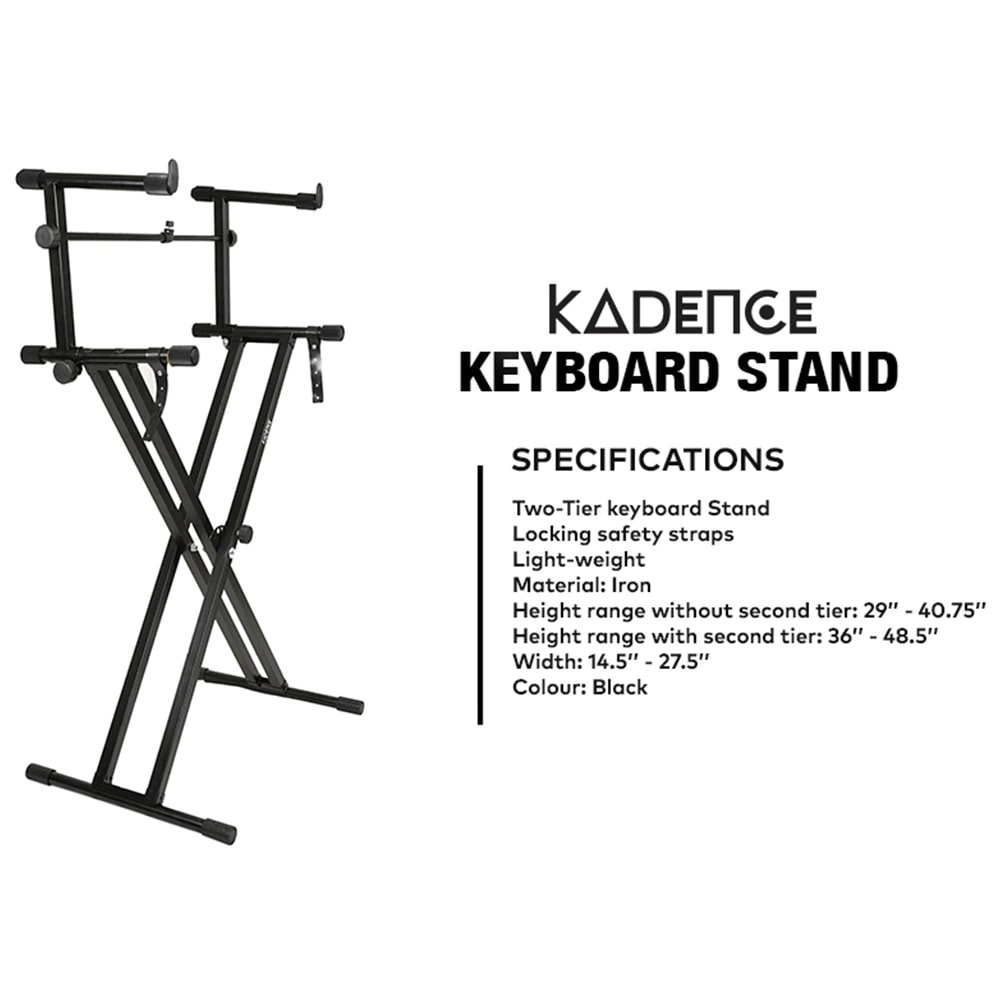 Kadence STD-DX2 Jamming Series Double-Tier Keyboard Stand, view 6 of 6