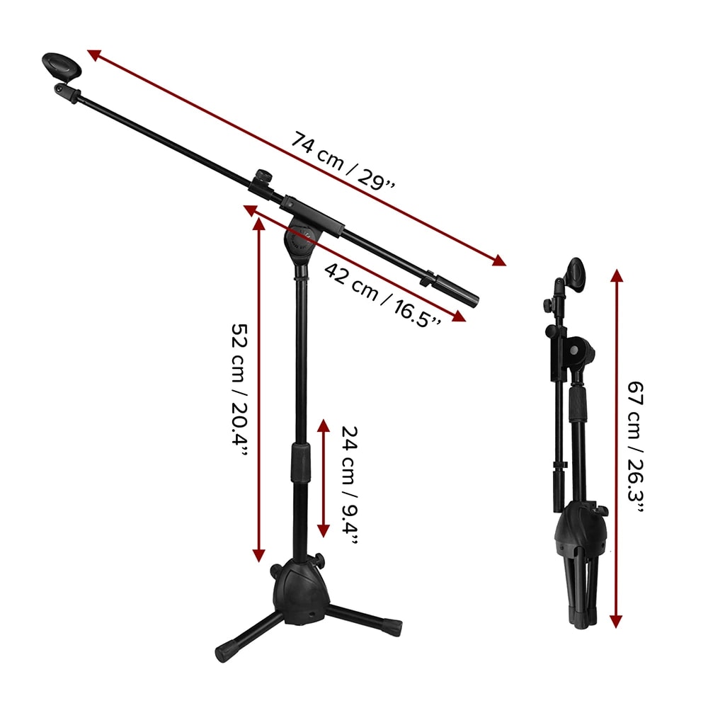 Kadence NK131 Touring Series Short Mic Stand with Boom Arm, view 3 of 6