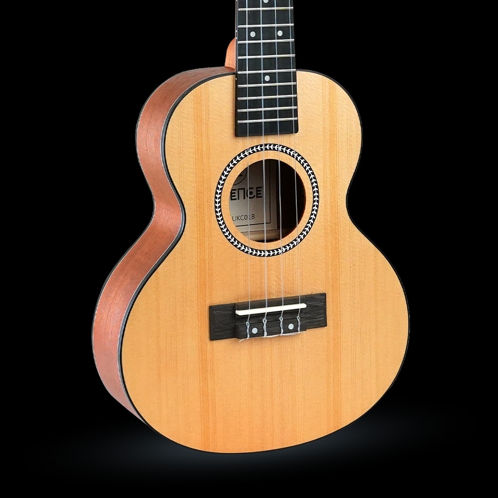 Kadence UKC01B Concert 25" Big Belly Acoustic Ukulele for Enhanced Bass, view 3 of 6