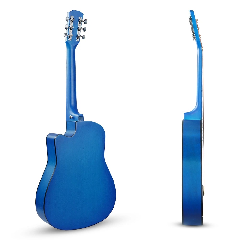 Medellin M38BLTR 38" Beginner Acoustic Guitar with Truss Rod - Matte Blue, view 5 of 6