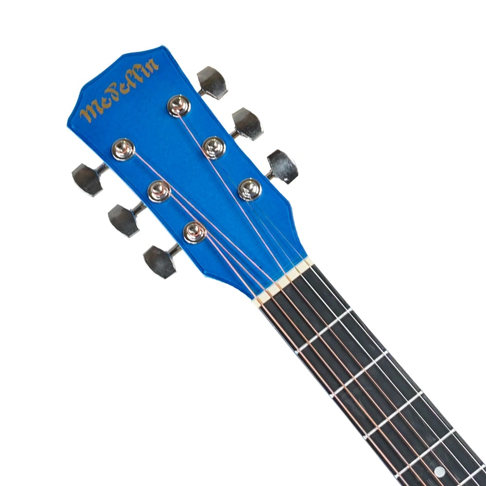 Medellin M38BLTR 38" Beginner Acoustic Guitar with Truss Rod - Matte Blue, view 6 of 6