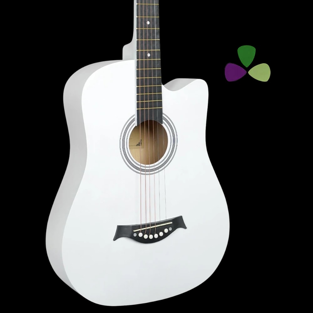 Medellin 38" Acoustic Guitar · White