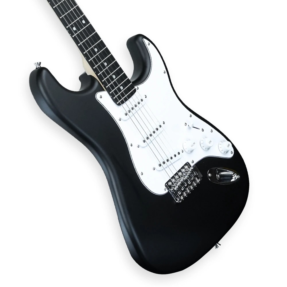 Medellin MDE1BK 38" ST-Style Electric Guitar, view 3 of 6