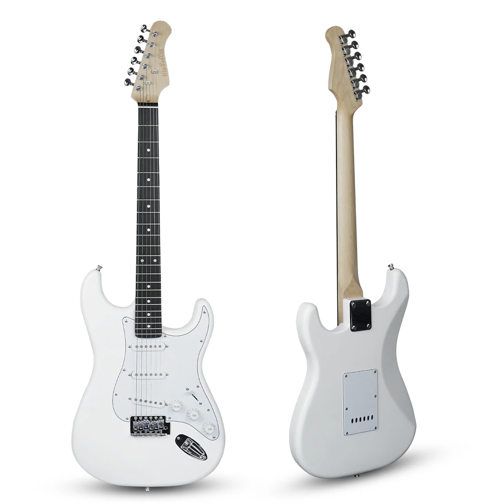 Medellin MDE1WH 38" ST-Style Electric Guitar, view 2 of 6