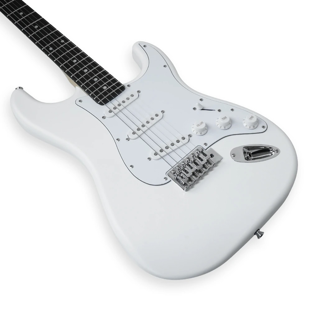 Medellin MDE1WH 38" ST-Style Electric Guitar, view 5 of 6