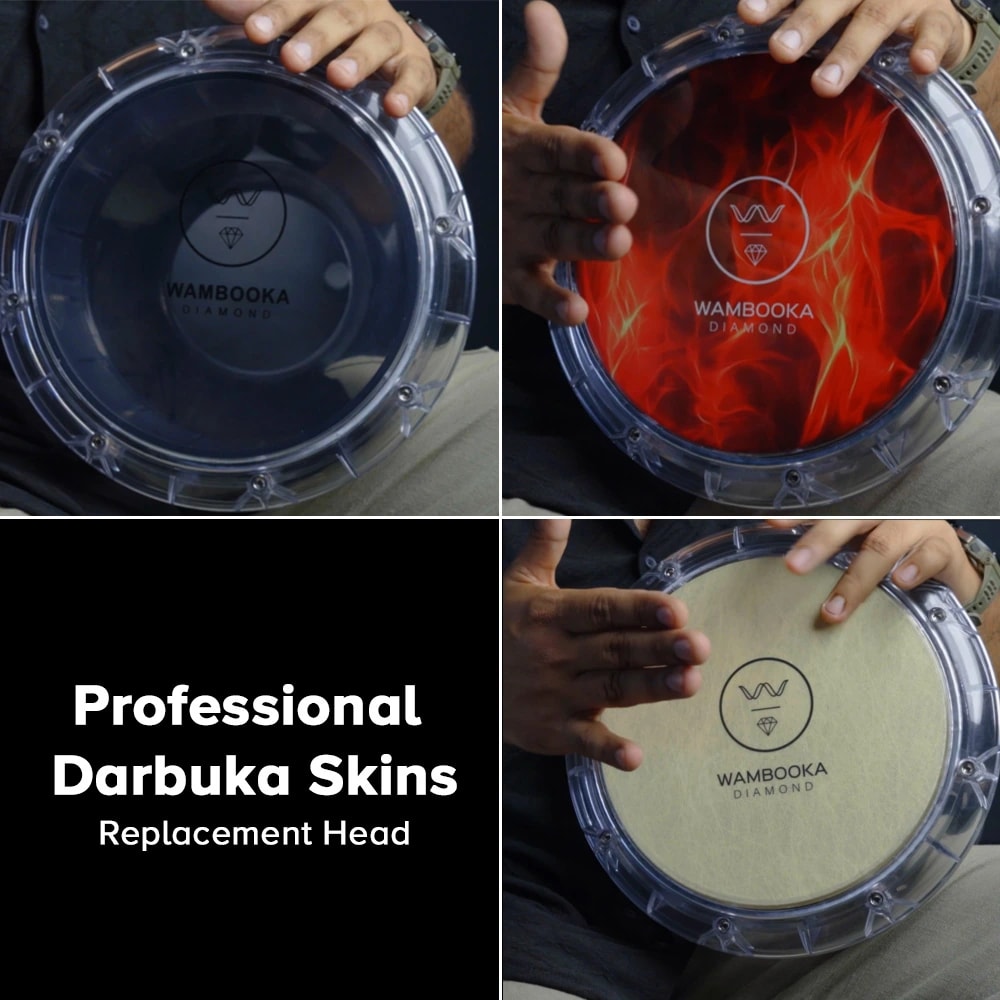 Wambooka DRSK-SET875 Touring Series Diamond Wet & Dry Darbuka Combo, view 3 of 8