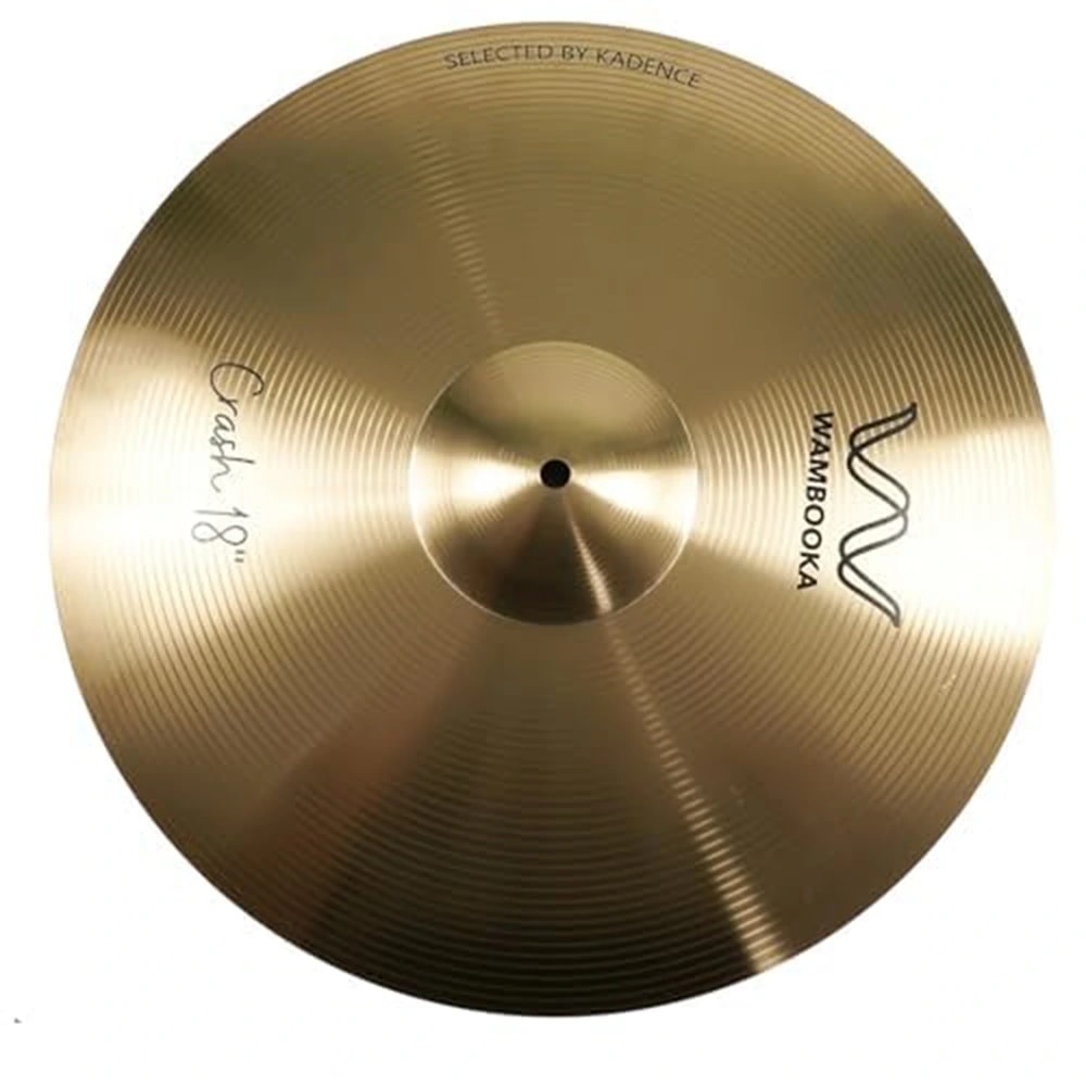 Wambooka CYCR-18N Home Series S Flat Crash 18 Inch Cymbal | Professional Flat Crash Cymbal with Bright Sustain-Rich Tone & Fast Attack