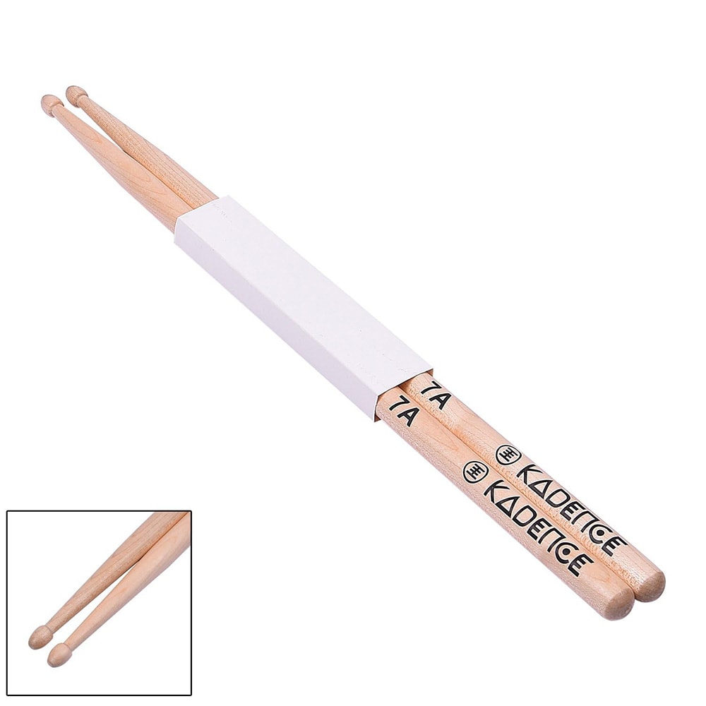 Kadence MW7A-MSPN Jamming Series 7A Maple Wood Drumsticks & 9" Polycarbonate Musical Spoon Combo, view 6 of 7