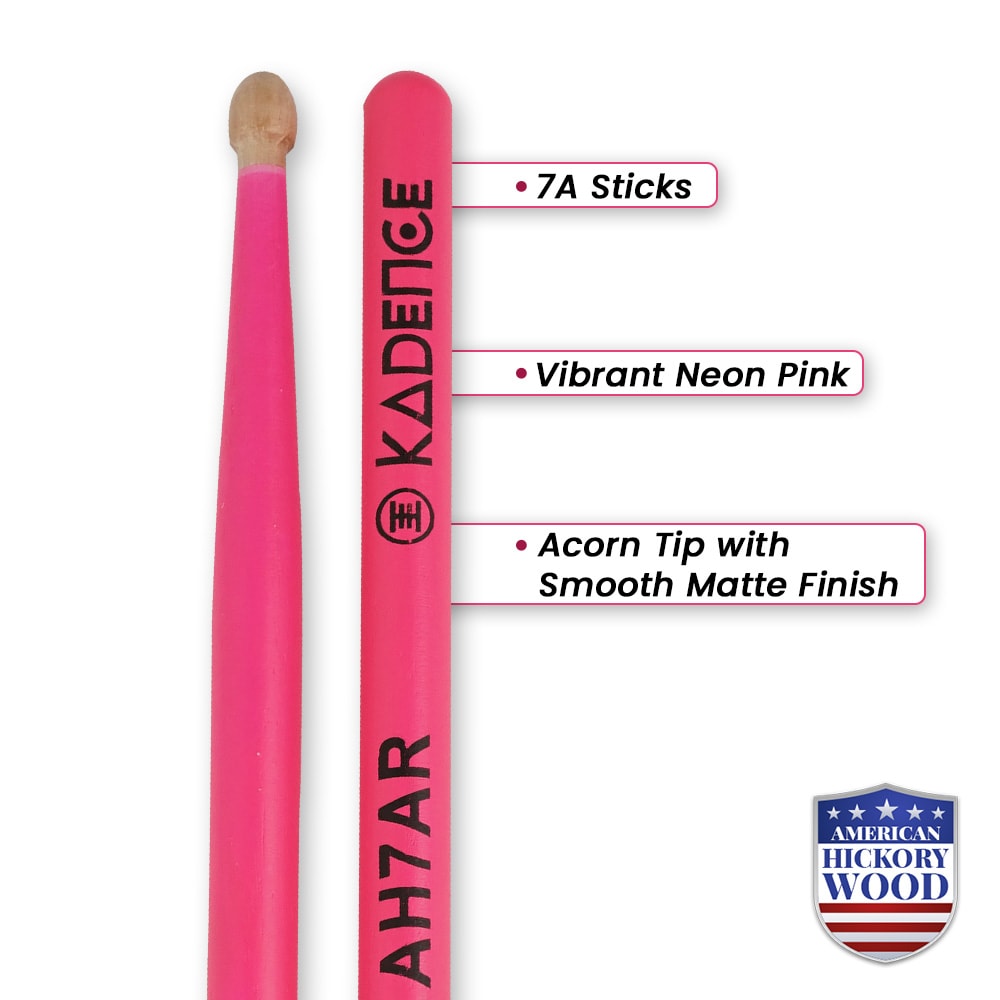 Kadence AH7AR Touring Series Neon 7A Drumsticks, view 3 of 6