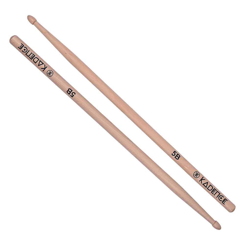 Kadence MW5B Jamming Series Drumsticks | 5B Size Maple Wood | Acorn Tip with Smooth Matte Finish | Pair Weighs 80 g