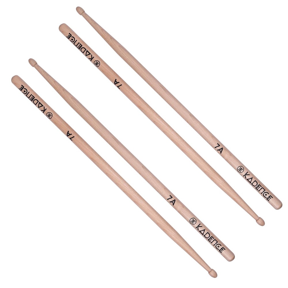 Kadence MW7A-C Jamming Series Drumsticks Combo | Pack of 2 | Maple Wood | Acorn Tip with Smooth Matte Finish | Pair Weighs 62 g