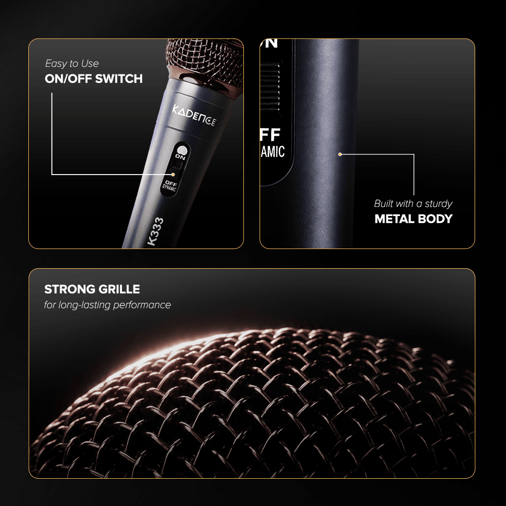 Kadence K333 Home Series Dynamic Wired Mic with Cardioid Pickup, Blue, view 3 of 6