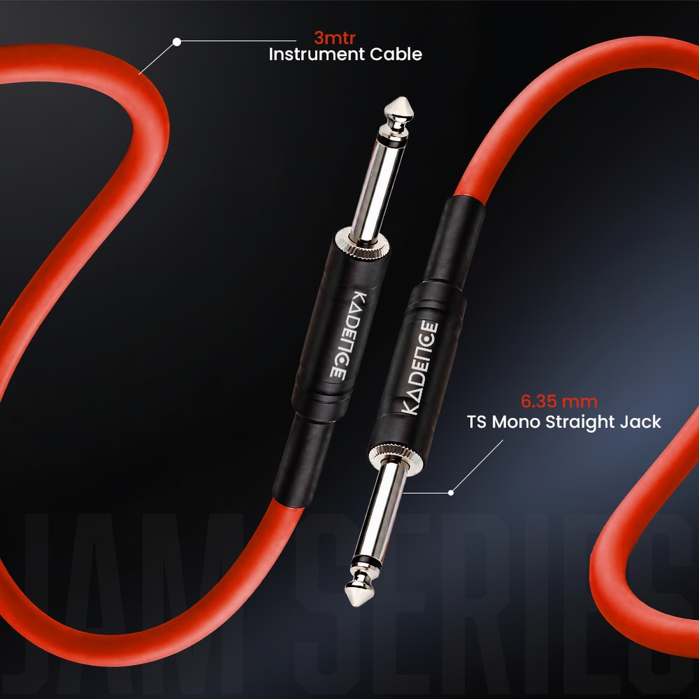 Kadence KJJ3M-J01-RD Jamming Series Instrument Cable, view 2 of 6