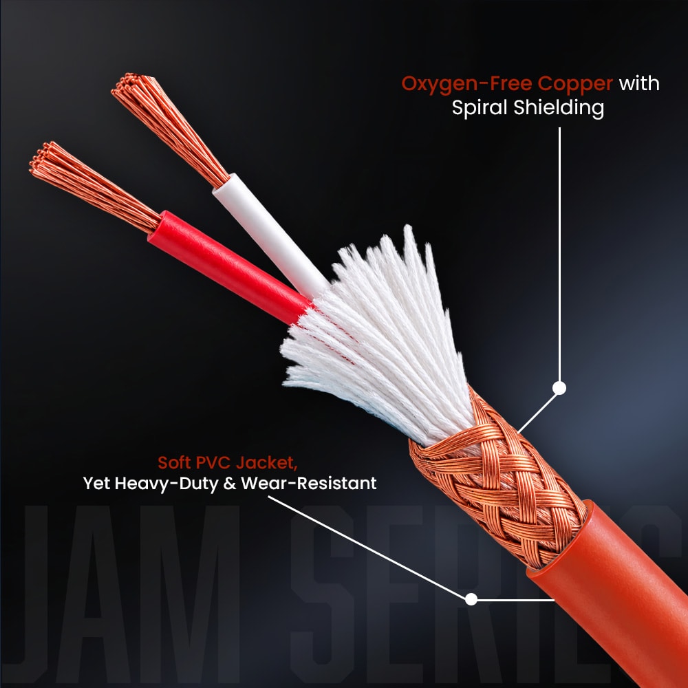 Kadence KJJ3M-J01-RD Jamming Series Instrument Cable, view 3 of 6