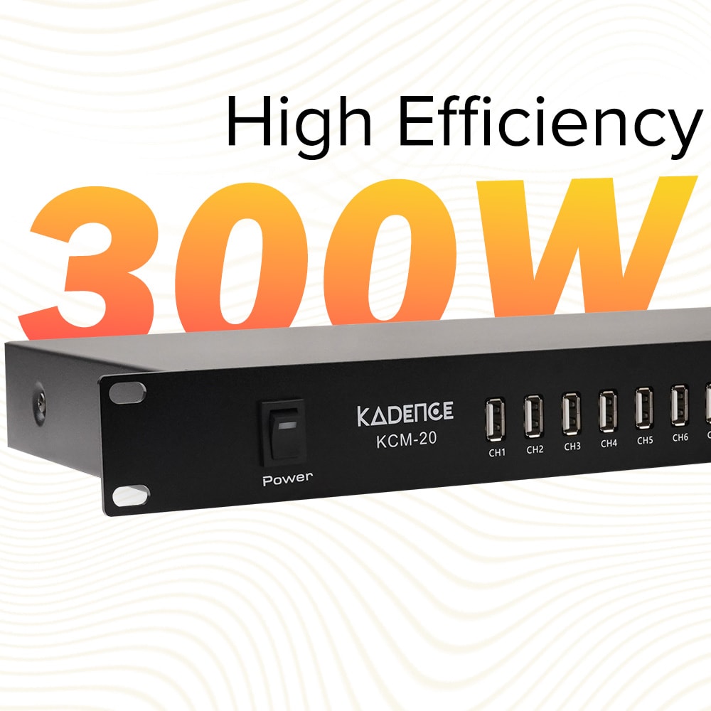 Kadence KCM-20 Touring Series 20 Port USB Charging Station, view 6 of 6