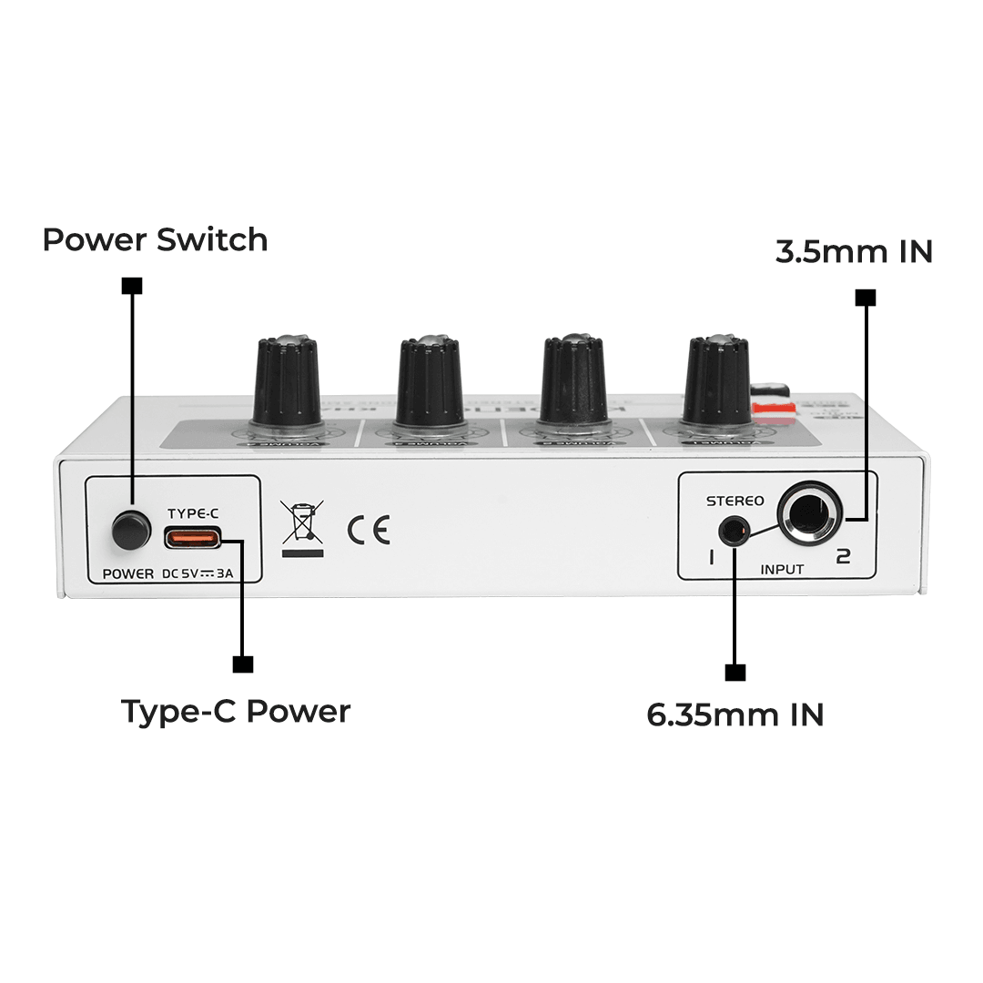 Kadence K-PA-H400 Jamming Series 4-Channel Headphone Amplifier, view 3 of 8