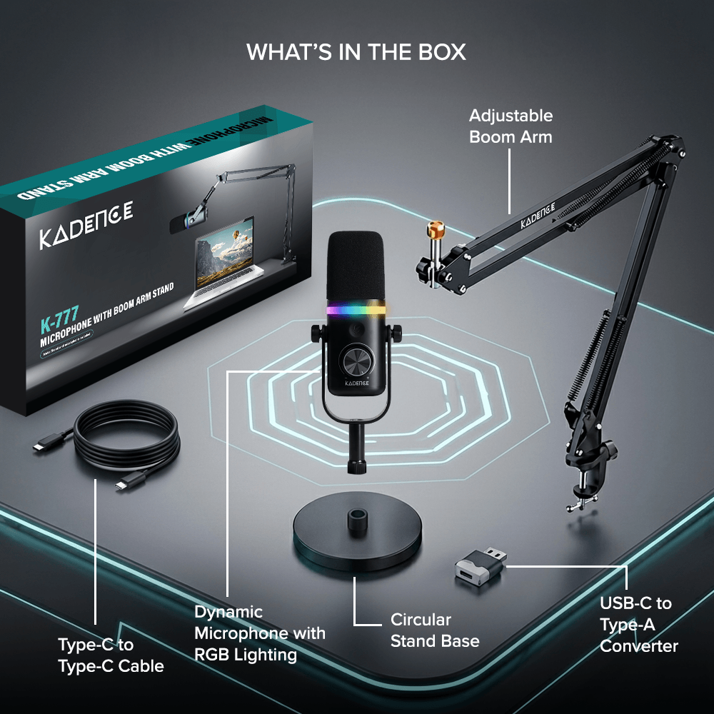 Kadence K777 Jamming Series USB/XLR Dynamic Microphone, view 8 of 8