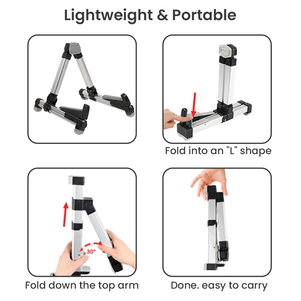 Kadence NK519 Touring Series Foldable A-Frame Guitar Stand, view 5 of 6