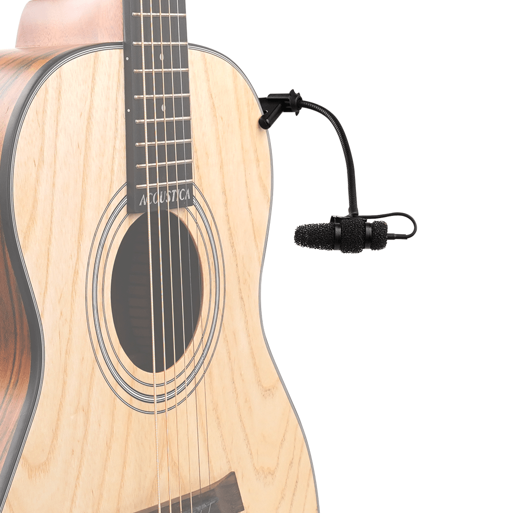 Touring Series Acoustic Guitar Clip-On Gooseneck Condenser Mic · Black