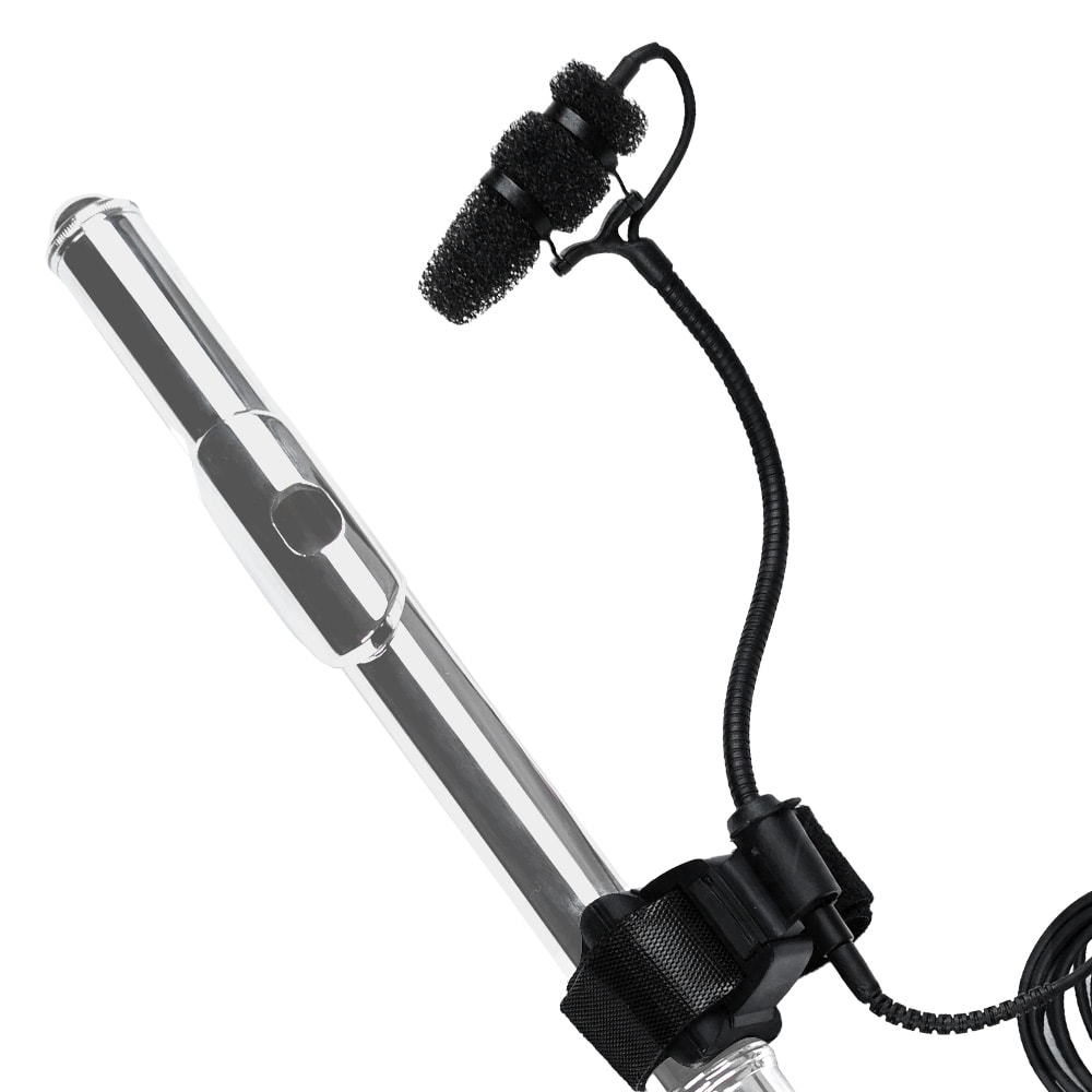 Touring Series Flute Clip-On Gooseneck Condenser Mic · Black