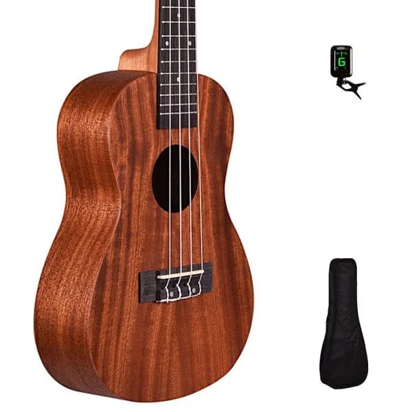 Kadence UKC03C Concert 23" Acoustic Ukulele | Mahogany Wood | Comes with Bag | Includes Learning Course