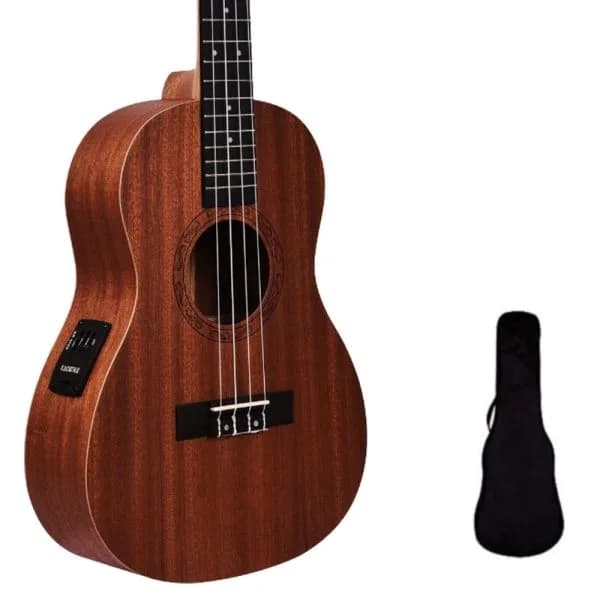"A 30"" Mahogany wood Baritone Ukulele with EQ and a Bag "