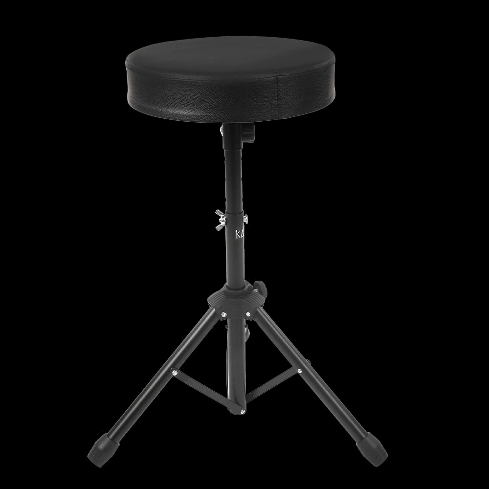 Kadence THRN-NK125 Home Series Round Drum Throne | 360° Swivel Seat | Height Adjustable Tripod Base | High-Density Foam Cushion