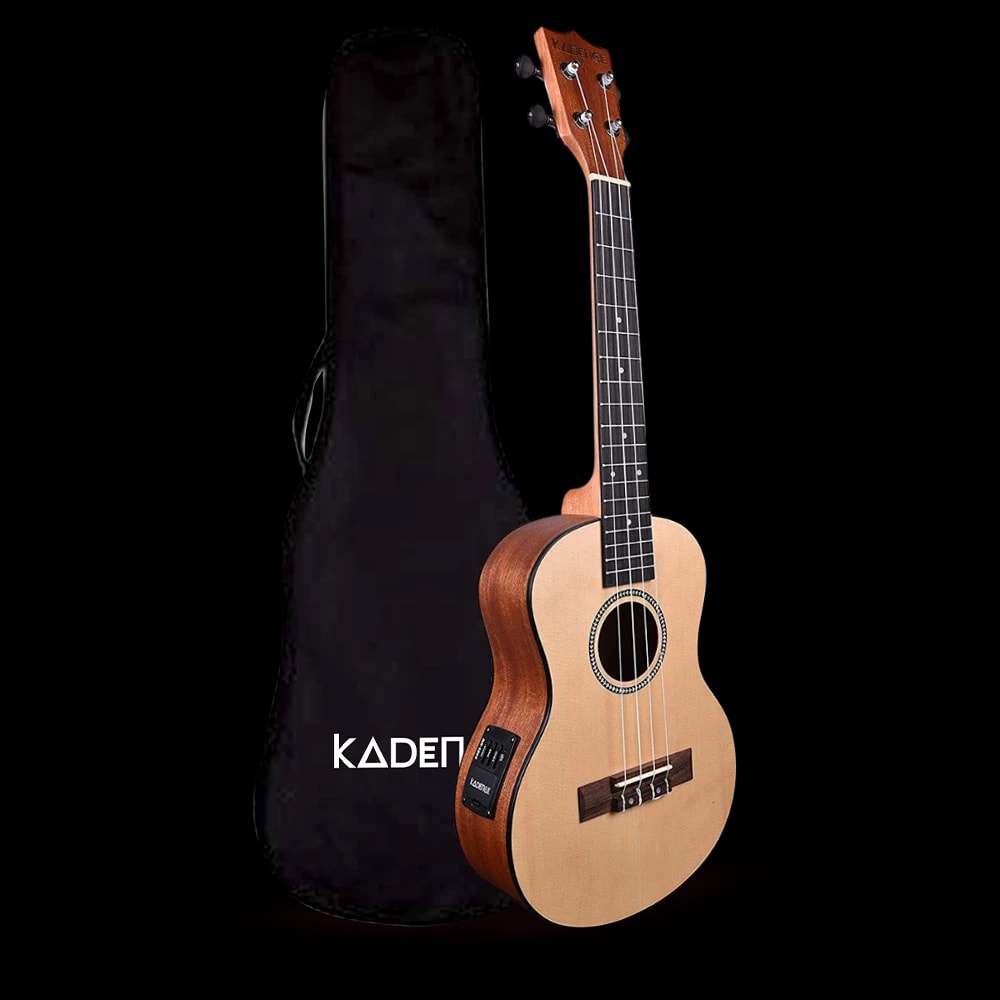 Kadence UKCE01 Concert 24" Electro Acoustic Ukulele | Spruce Wood | Built-in 2-Band EQ Preamp | Comes with Bag | Includes Learning Course