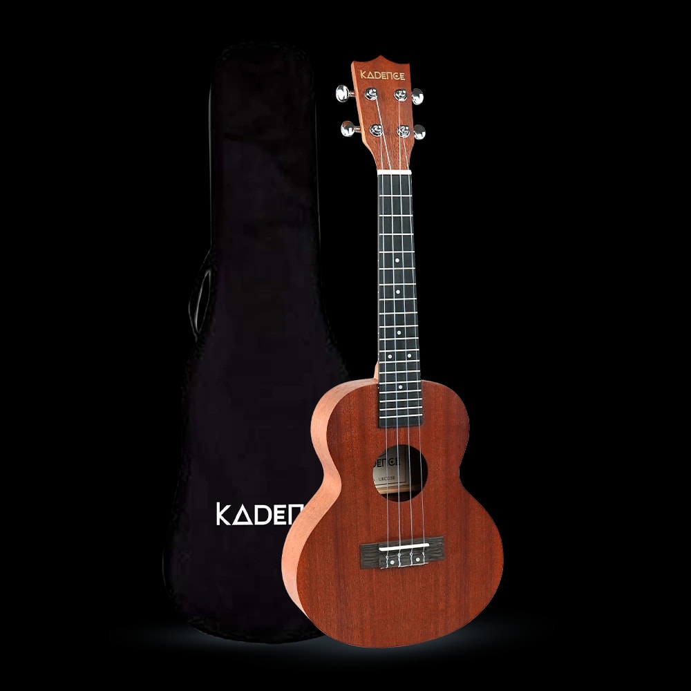 Kadence UKC03B Concert 25" Big Belly Acoustic Ukulele for Enhanced Bass | Mahogany Wood | Comes with Bag | Includes Learning Course