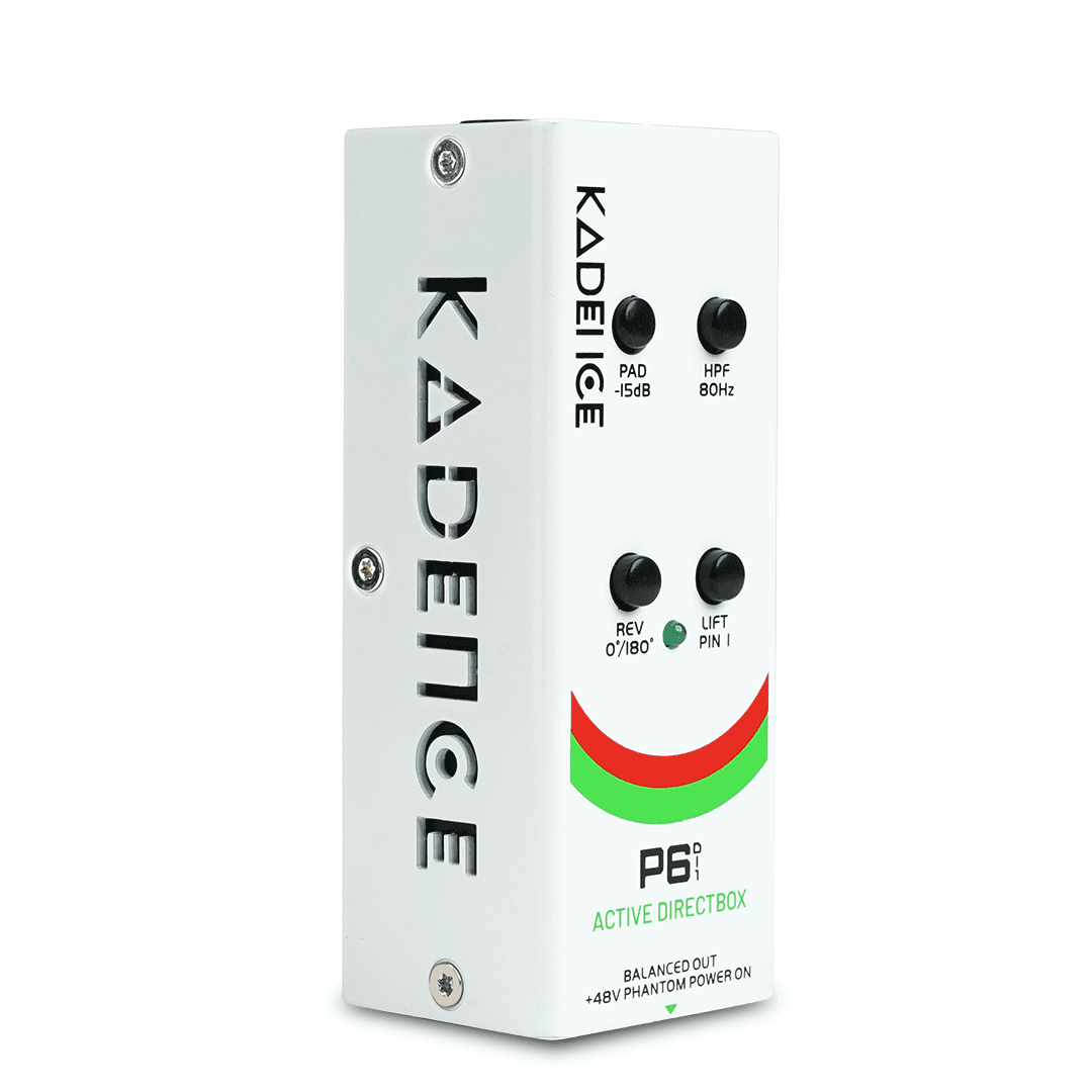 Kadence P6 Active DI Box | Single Channel Direct Injection Box | 48V Phantom & USB Type-C Power | -15dB Pad | 80Hz High-Pass Filter | Phase & Ground Lift | XLR Output & Thru