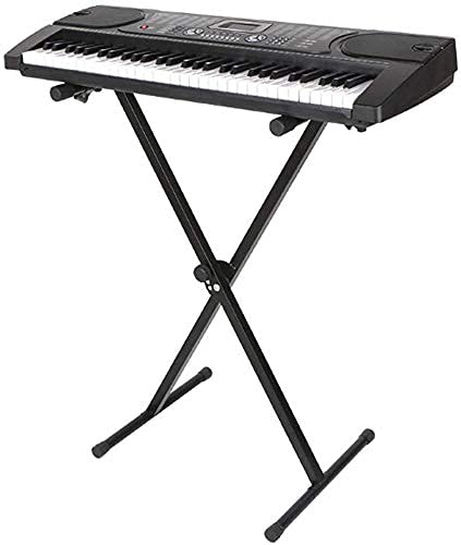 Heavy-Duty, Single X Piano Keyboard Stand with Locking Straps - Kadence