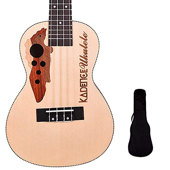 Standard Pineapple/Egg/Oval/Standard ukulele shape option with binding and bag Brown colour ukelele Kadence Concert Size 24” Sapele Wood Ukuleles 