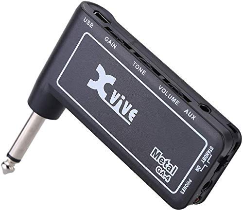 Xvive GA4 Metal Mini Portable Rechargeable Electric Guitar Plug Headphone Amplifier