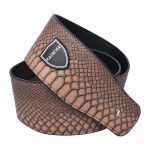 A Faux Brown Snake Skin Guitar Strap