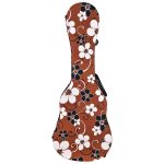 A ukulele case with a Floral design
