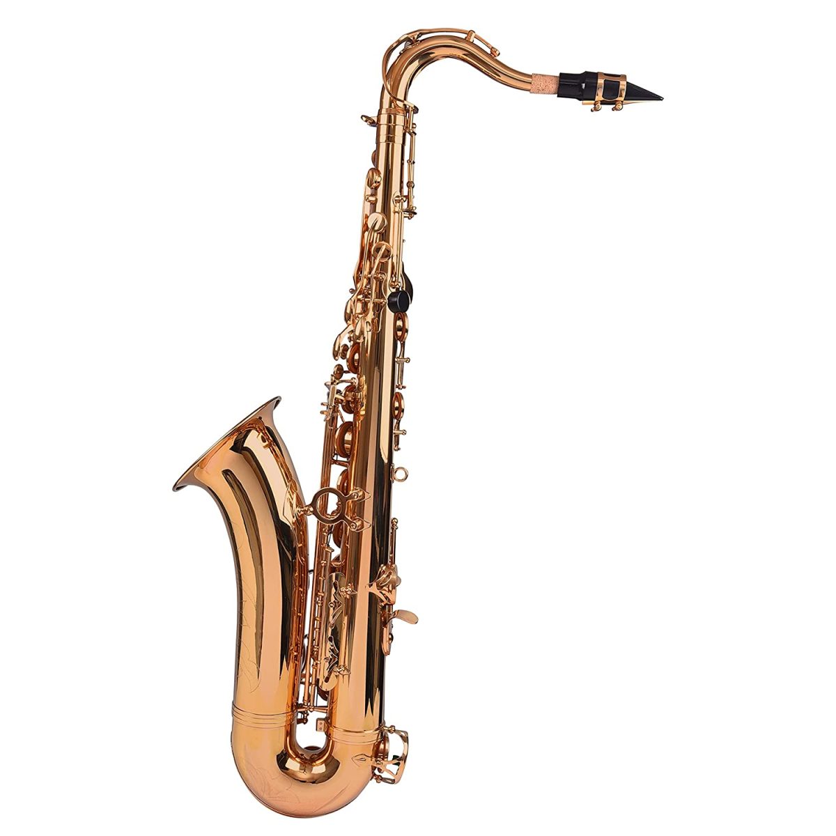 711jBUI0WdL._SL1500_ Kadence Tenor Gold Saxophone with Leather Case, Mouthpiece, Polishing Cloth, Cleaning Rod and White Gloves. - Image 2