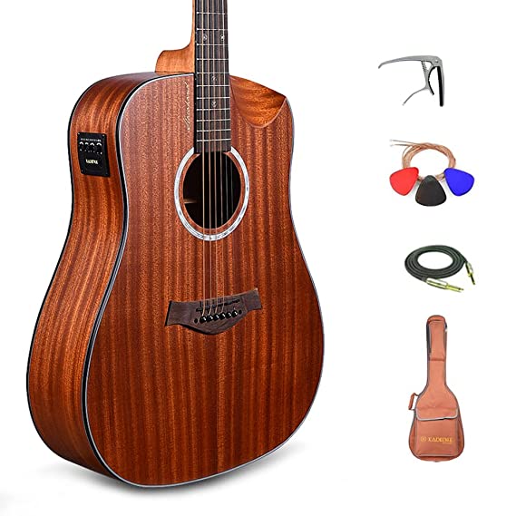 Slowhand semi acoustic 41 mahogany wood guitar With Combo.