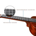 Kadence Concert Ukulele 23 Inch – Cinnamon Brown, Fluorocarbon Strings, Matte Finish with Strap & Bag (Spring Summer Collection) - Image 8