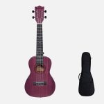 A purple electric ukulele