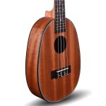 Brown Pineapple/Oval Shape Concert Size 24” Sapele Wood Ukulele with binding + a Free Ukulele Learning Course. - Image 2