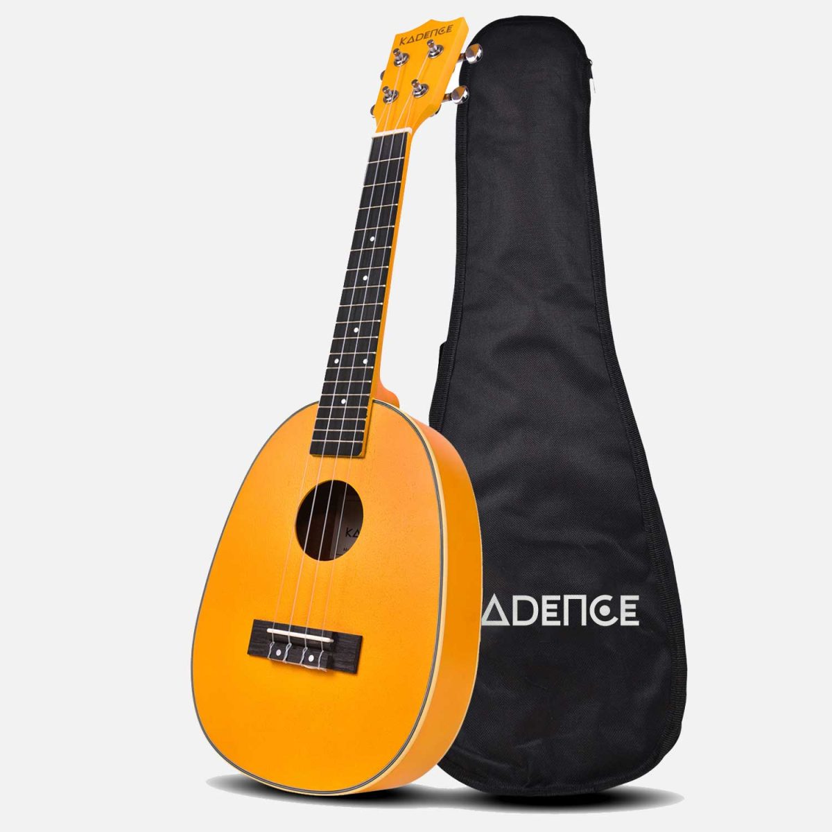 Martini Yellow Pineapple Shape Concert 24" Ukulele Saple Wood with Binding + a Free Ukulele Learning Course. - Image 2