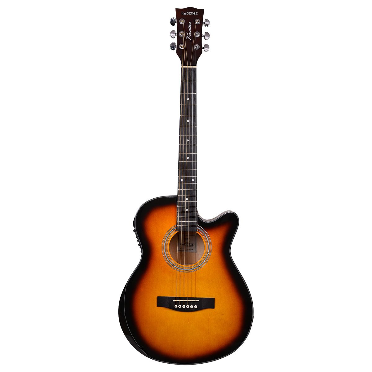Frontier Series | Q10 Sunburst 40" Semi-Acoustic Guitar EQ (Hand Rest) with Combo + a Free Guitar Online Learning Course. - Image 3