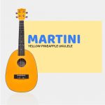 Martini Yellow Pineapple Shape Concert 24" Ukulele Saple Wood with Binding + a Free Ukulele Learning Course.