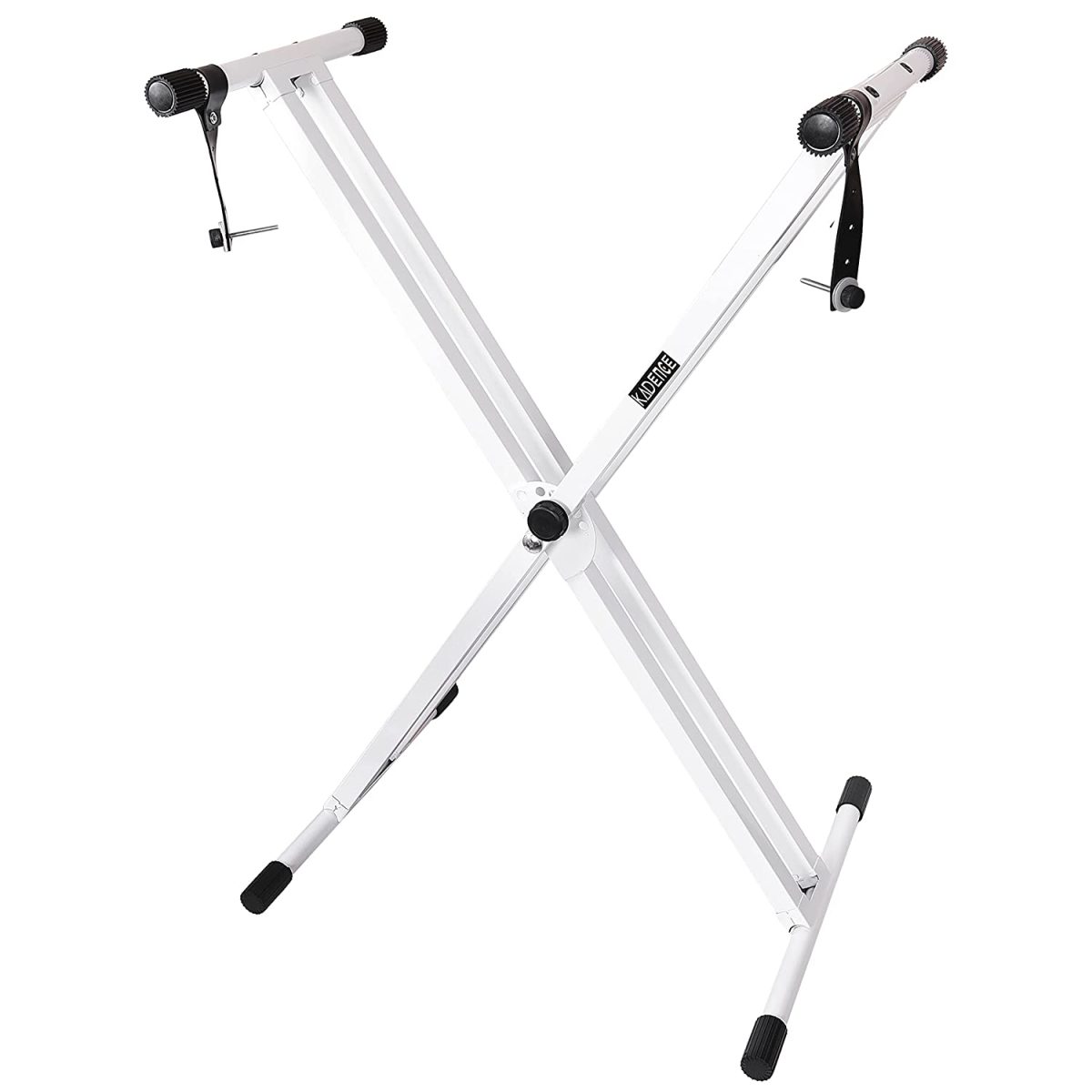 A white adjustable Piano Keyboard Stand by Kadence A white adjustable Piano Keyboard Stand by Kadence