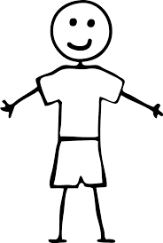 A Stick Diagram of Smiling Boy