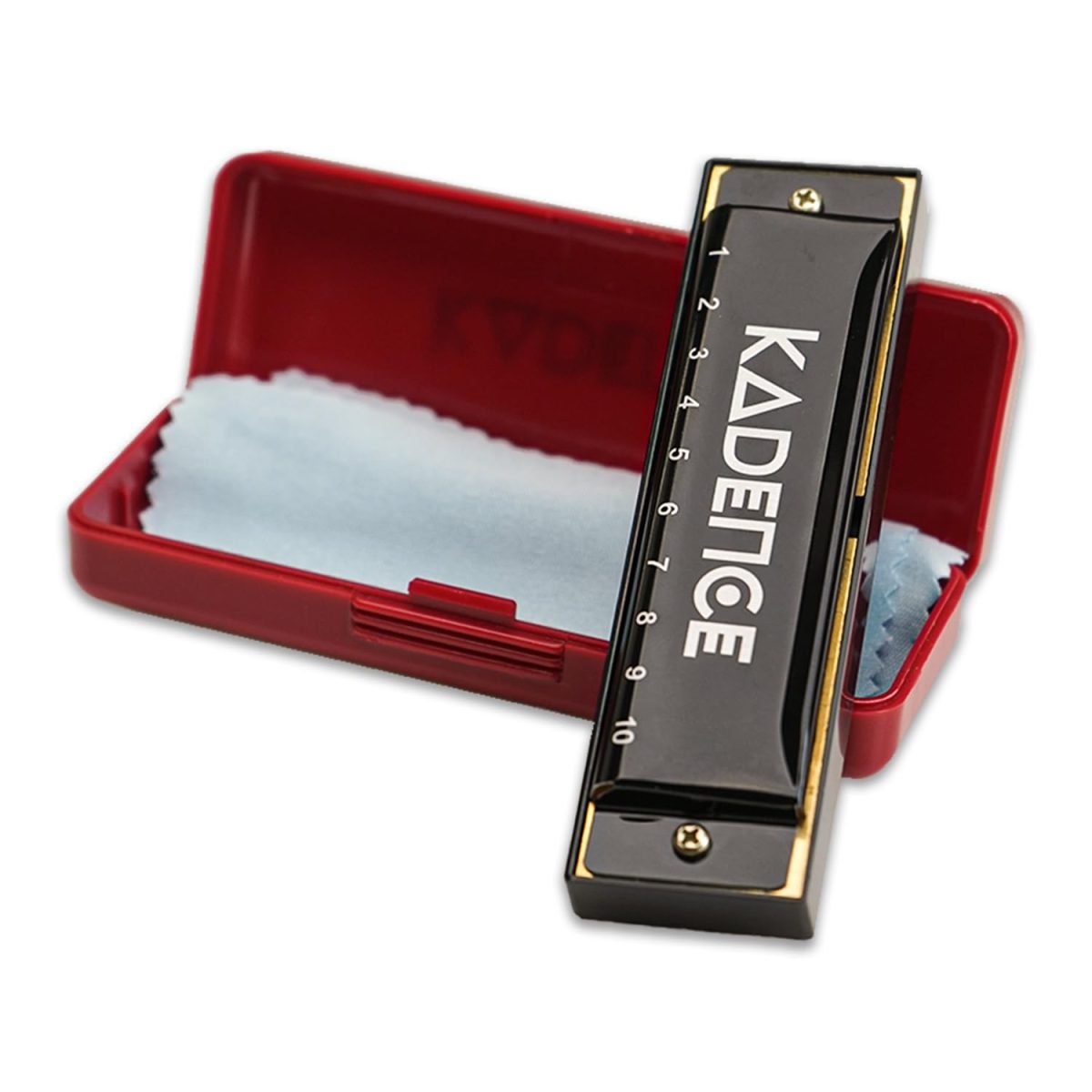61IDsYmQLCL._SL1500_ Kadence Daitonic Harmonica T104, With Learning course Key of C 10 Holes 20 tones Mouth Organ for Kids Adults and Beginners,with Hard Case (Black) - Image 2