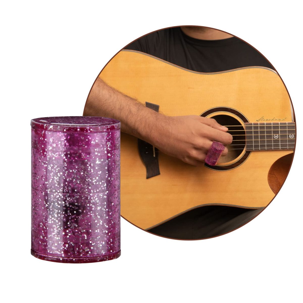 Kadence Finger Shaker White (Pink Glitter) - Image 3