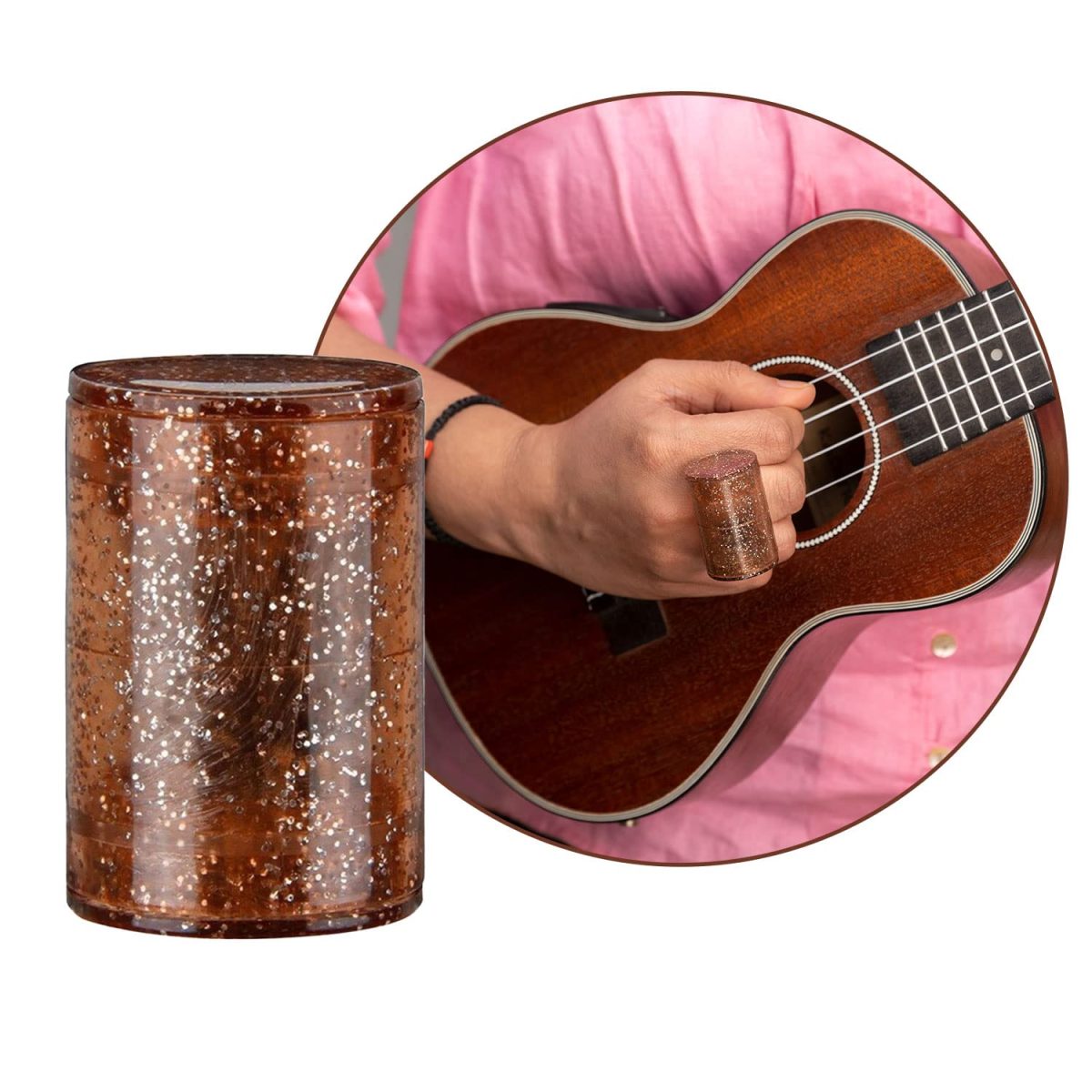 Kadence Finger Shaker White (Brown Glitter) - Image 4